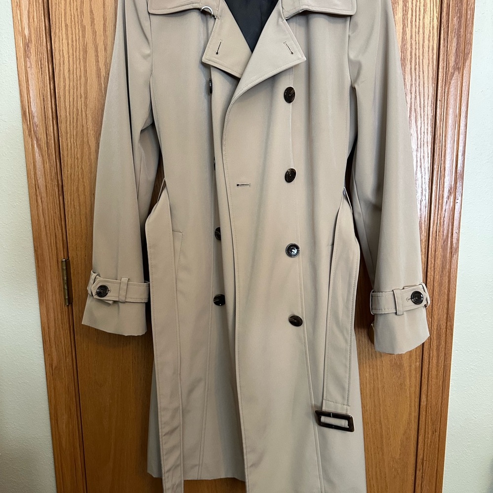 Classic Beige Trench Coat Calvin Klein size L Large